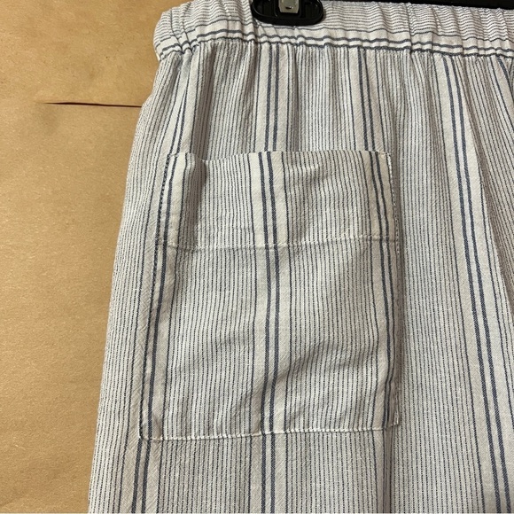 Marine Layer | Aly Pant Linen Tencel Striped Wide Leg Pants High Rise Size S - Picture 11 of 13